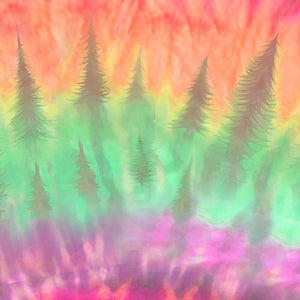 tie dye + trees